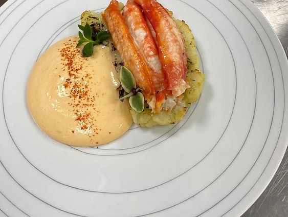 Chef with a prepared dish
