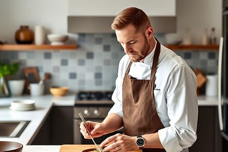 Elegant plated private-chef entrée